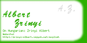 albert zrinyi business card